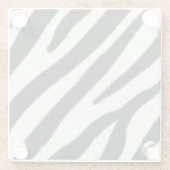 ゼブラファーリアリスティックアニマルプリントエキゾチック種 ガラスコースター (裏面)