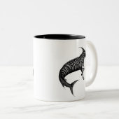 ゼブラフィッシュの風変わりおもしろいマグ！ ツートーンマグカップ (正面右)