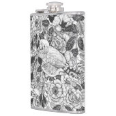 ゼブラフィンチおよびバラブッシュインクスケッチ フラスク (左)