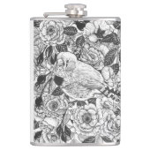 ゼブラフィンチおよびバラブッシュインクスケッチ フラスク (正面)