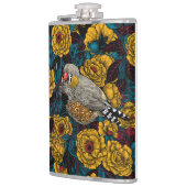 ゼブラフィンチとバラブッシュ フラスク (左)