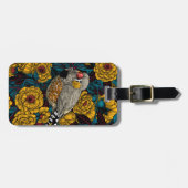 ゼブラフィンチとバラブッシュ ラゲッジタグ (正面横)