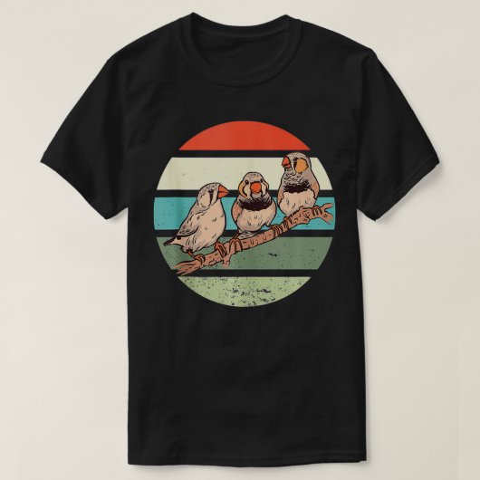 ゼブラフィンチ Tシャツ (デザイン正面)