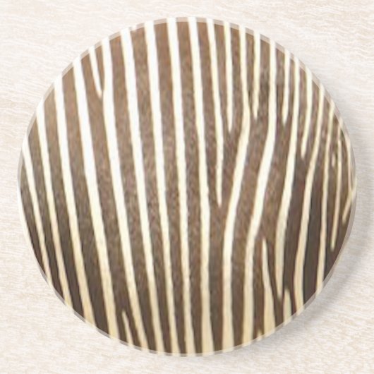 ゼブラフェイクスキンのパターン コースター (正面)