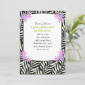 ゼブラフレームパーティの招待状 招待状 (スタンド正面)