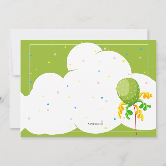 ゼブラフレーム誕生日パーティーへの招待 招待状 (裏面)