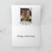 ゼブラフローラ記念日グリーティングカード カード (内部)