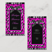 ゼブラブティックラベルホットピンクヒョウ 名刺 (正面/裏面)