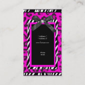 ゼブラブティックラベルホットピンクヒョウ 名刺 (裏面)
