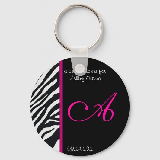 ゼブラブライダルシャワーキーチェーン キーホルダー (正面)