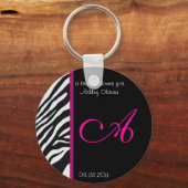 ゼブラブライダルシャワーキーチェーン キーホルダー (正面)