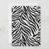 ゼブラブライダルシャワー招待ピンク白黒 招待状 (裏面)