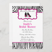 ゼブラブライダルシャワー招待状 招待状 (正面/裏面)