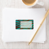 ゼブラブラウンとモノグラムティール(緑がかった色) ラベル (インサイチュ)