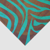 ゼブラブラウンアンドティール(緑がかった色)プリント 薄葉紙 (詳細)