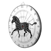ゼブラブラックとグレーのプリントシルエット ダーツボード (正面右)