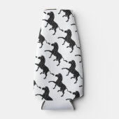 ゼブラブラックとグレーのプリントシルエット ボトルクーラー (正面)