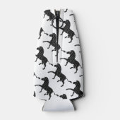 ゼブラブラックとグレーのプリントシルエット ボトルクーラー (裏面)