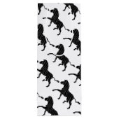 ゼブラブラックとグレーのプリントシルエット ワインギフトバッグ (裏面)