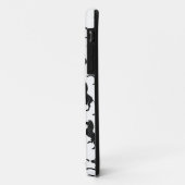 ゼブラブラックとグレーのプリントシルエット Case-Mate iPhoneケース (裏面/左)