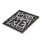 ゼブラブラックとピンクワイルドミー タイル (側面)