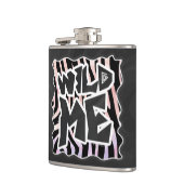 ゼブラブラックとピンクワイルドミー フラスク (左)