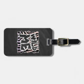 ゼブラブラックとピンクワイルドミー ラゲッジタグ (正面横)