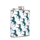 ゼブラブラックとブルーシルエット フラスク (右)