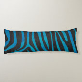 ゼブラブラックとブルーシルエット ボディピロー (裏面)