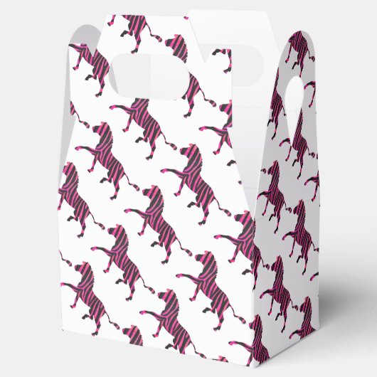 ゼブラブラックとホットピンクシルエット フェイバーボックス (オープン)