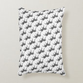 ゼブラブラックとライトグレーのシルエット アクセントクッション (正面(垂直))