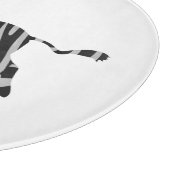 ゼブラブラックとライトグレーのシルエット カッティングボード (角)