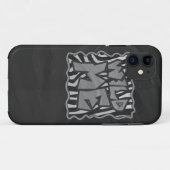 ゼブラブラックとライトグレーワイルドミー Case-Mate iPhoneケース (裏面(横))