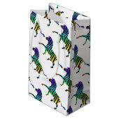 ゼブラブラックとレインボーシルエット スモールペーパーバッグ (裏面アングル)