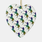 ゼブラブラックとレインボーシルエット セラミックオーナメント (右)