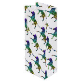 ゼブラブラックとレインボーシルエット ワインギフトバッグ (裏面アングル)