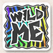 ゼブラブラックとレインボーワイルドミー コースター (正面)