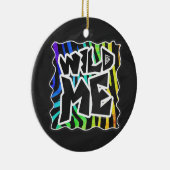 ゼブラブラックとレインボーワイルドミー セラミックオーナメント (右)