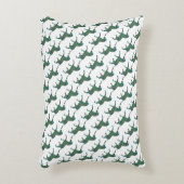 ゼブラブラックアンドグリーンプリント アクセントクッション (正面(垂直))