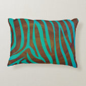 ゼブラブラックアンドグリーンプリント アクセントクッション (裏面)