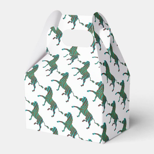 ゼブラブラックアンドグリーンプリント フェイバーボックス (正面サイド)