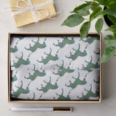 ゼブラブラックアンドグリーンプリント 薄葉紙 (ギフト)