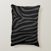 ゼブラブラックアンドグレープリント アクセントクッション (裏面(縦))