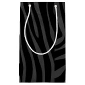 ゼブラブラックアンドグレープリント スモールペーパーバッグ (正面)