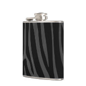 ゼブラブラックアンドグレープリント フラスク (左)