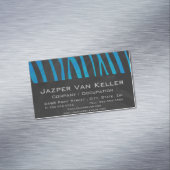 ゼブラブラックアンドブループリント マグネット名刺 (インサイチュ)