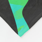 ゼブラブラックアンドレインボープリント フリースブランケット (角)