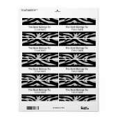 ゼブラブラック&グレー ラベル (フルシート)