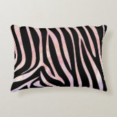 ゼブラブラック&ピンクプリント アクセントクッション (正面)