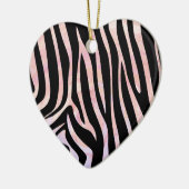 ゼブラブラック&ピンクプリント セラミックオーナメント (左)